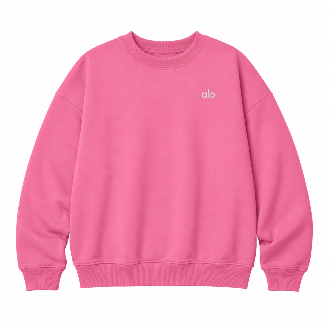 Crewneck Top — Bubblegum Pink