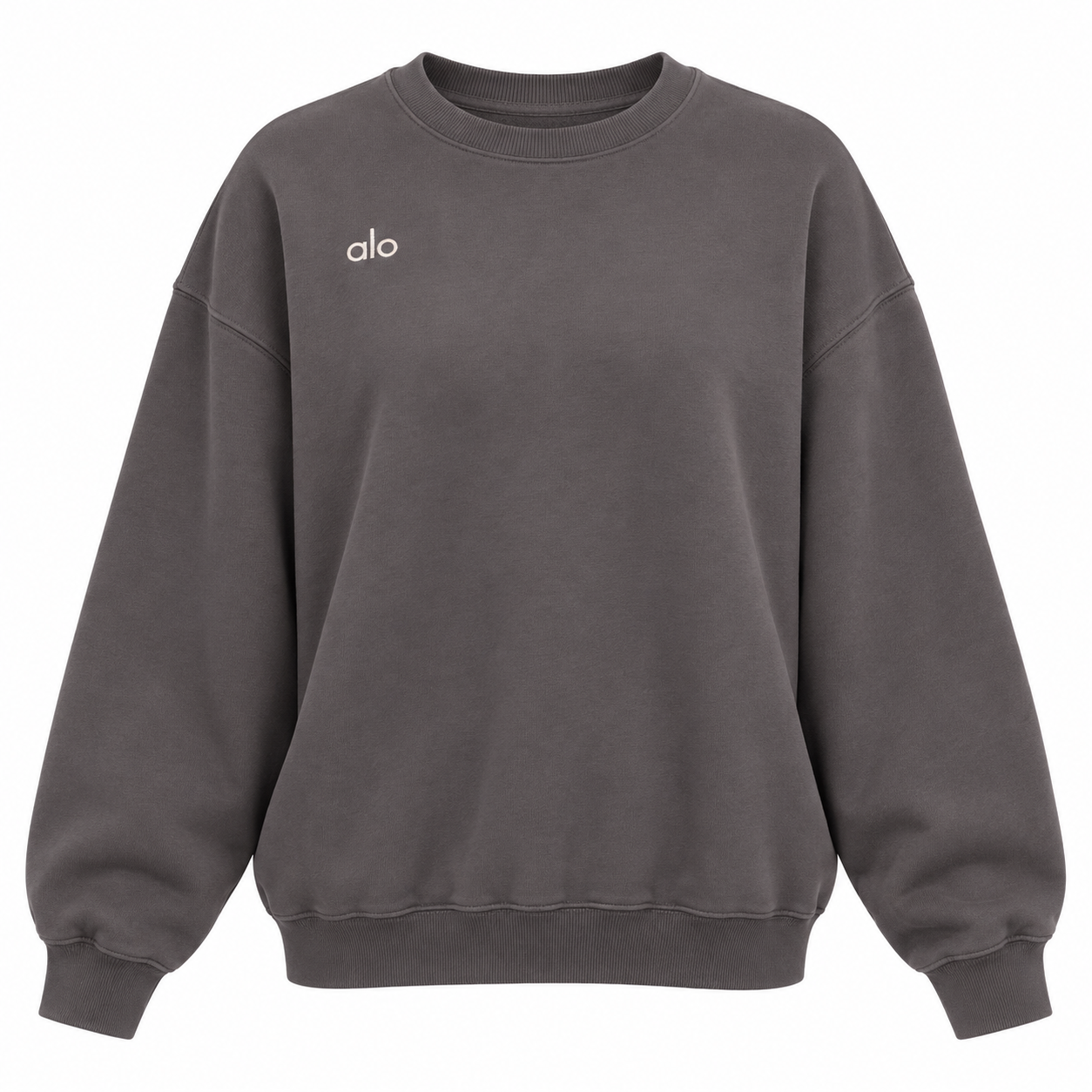 Crewneck Top — Washed Charcoal
